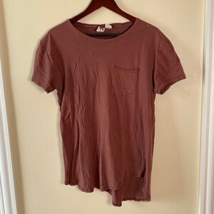 Urban Outfitters Mens Casual T-Shirt Light Maroon/Red Size M 100% Cotton